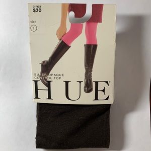 Brand New HUE Super Opaque Espresso Tights. Size 1.